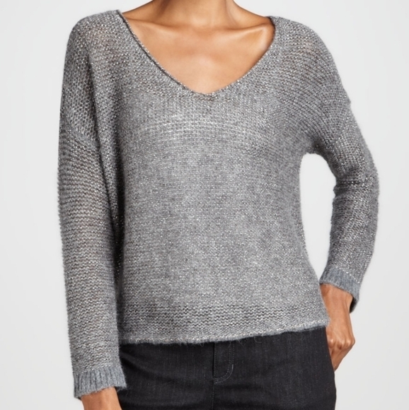 Eileen Fisher Open Knit Dolman Alpaca Wool Sweater - Picture 1 of 6